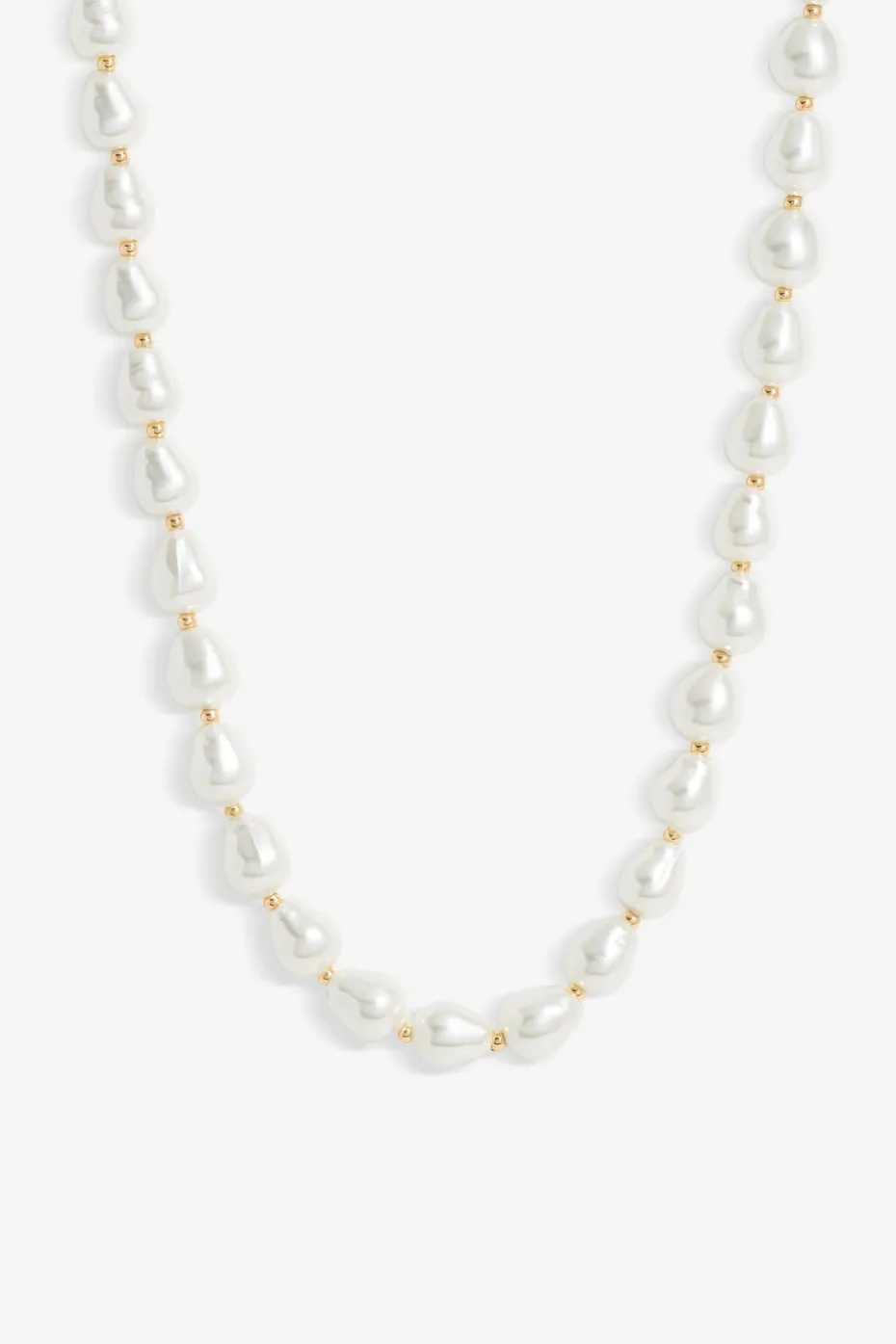 Jon Richard Silver Semi Precious Pearl & Gold Bead Necklace