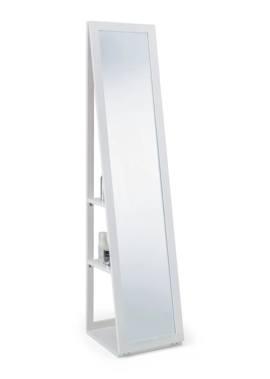 Julian Bowen Fresco White Storage Mirror (155 x 36 x 36cm)