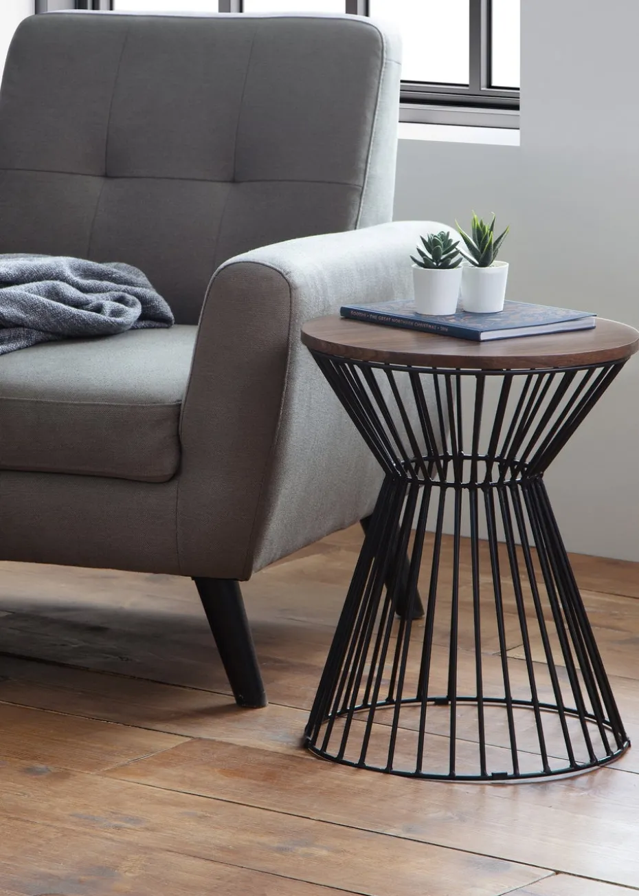Julian Bowen Jersey Round Wire Lamp Table (50 x 40 x 40 cm)