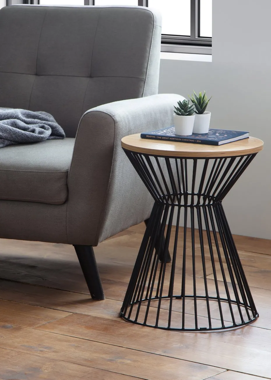 Julian Bowen Jersey Round Wire Lamp Table (50 x 40 x 40 cm)