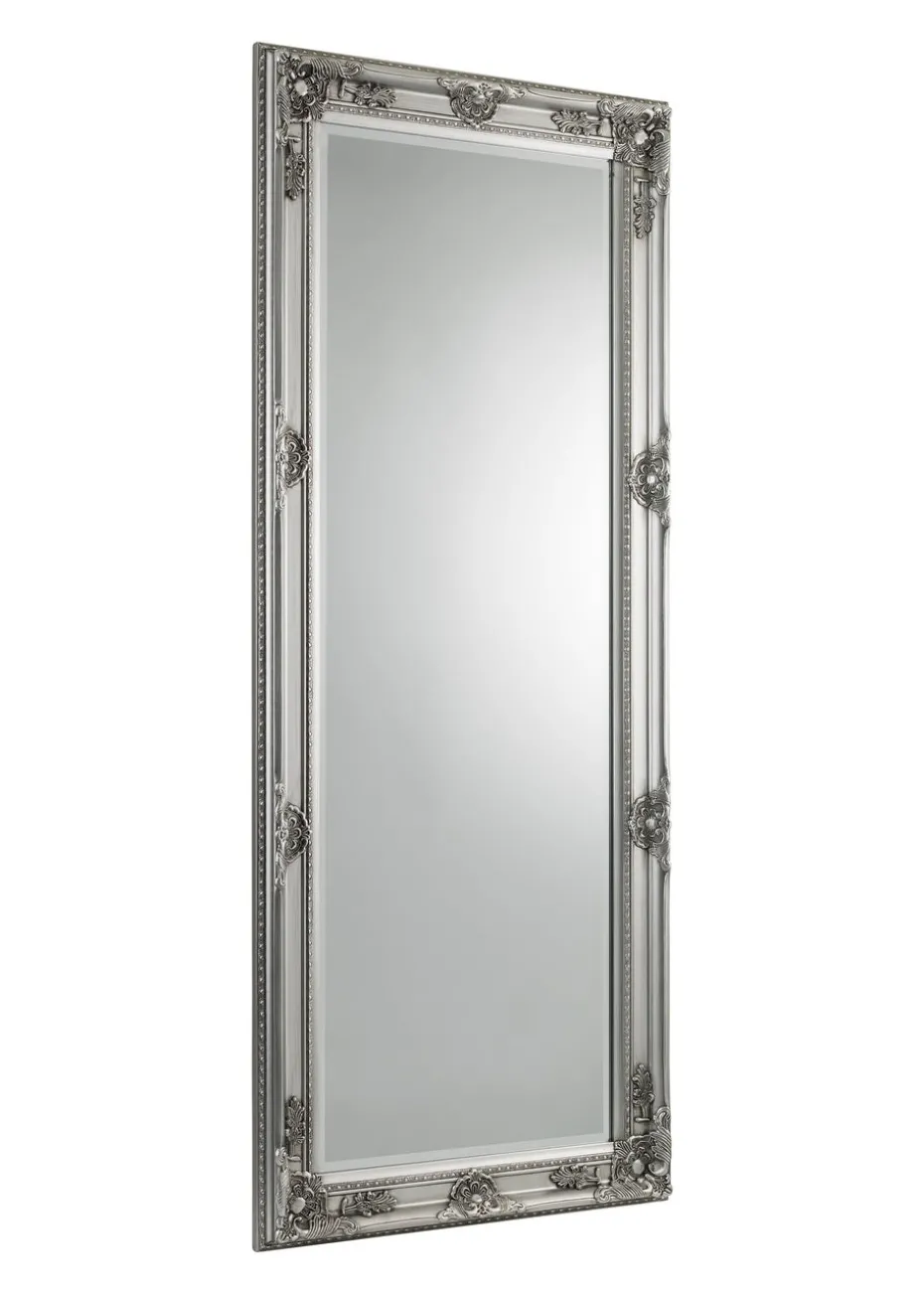 Julian Bowen Pewter Palais Lean to Dress Mirror (170 x 70 x 6cm)