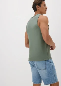 Khaki Textured Vest