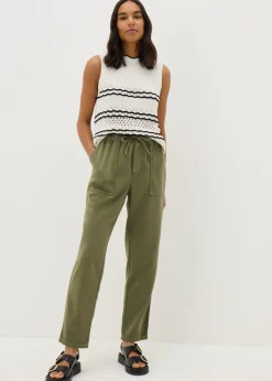 Khaki Utility Tapered Trousers
