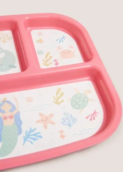 Kids Pink 3 Piece Mermaid Dinner Set