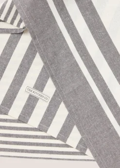 Kitchen Co 3 Pack Grey Textile Tea Towels