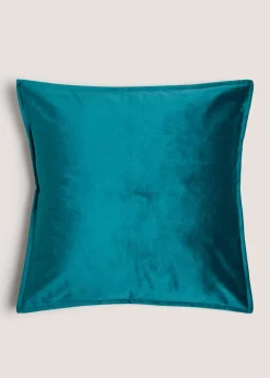 Large Teal Velvet Cushion