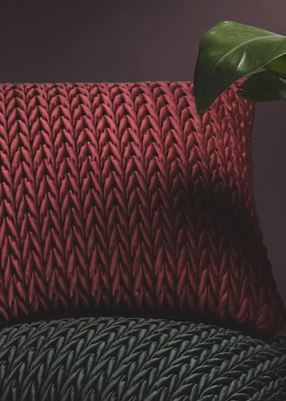 Laurence Llewelyn-Bowen Amory Velvet Red Filled Cushion (43cm x 43cm)
