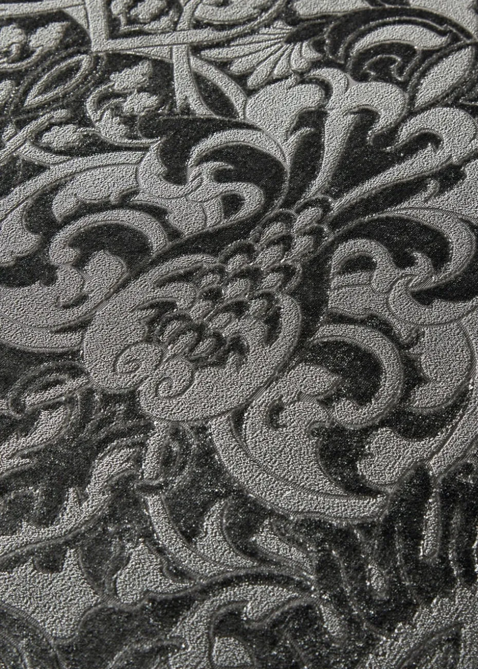 Laurence Llewelyn-Bowen Firenza Velvet Grey Duvet Cover Set