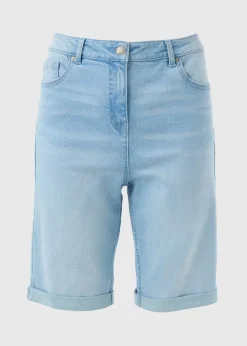 Lightwash Knee Length Shorts
