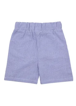 Lilly & Sid Lilly & Sid Blue Stripe Print Shorts(3-8 Years)
