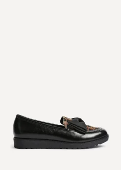 Linzi Cathy Multi Leopard Print Classic Slip On Loafer
