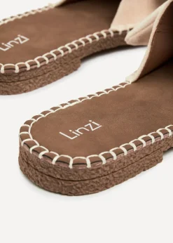Linzi Detroit Beige Suede Slip On Slider