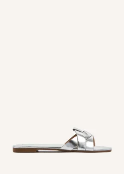 Linzi Fletcher Silver Faux Leather Slider