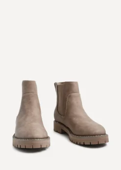 Linzi Porter Taupe Nubuck Classic Chelsea Boot