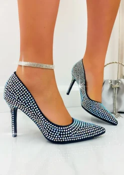 Love Lemonade Black Crystal Glam Heels