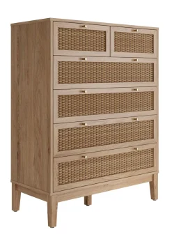 LPD Furniture Bordeaux 6 Drawer Chest (1090x390x850mm)