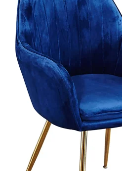 LPD Furniture Set of 2 Lara Dining Chairs Royal Blue