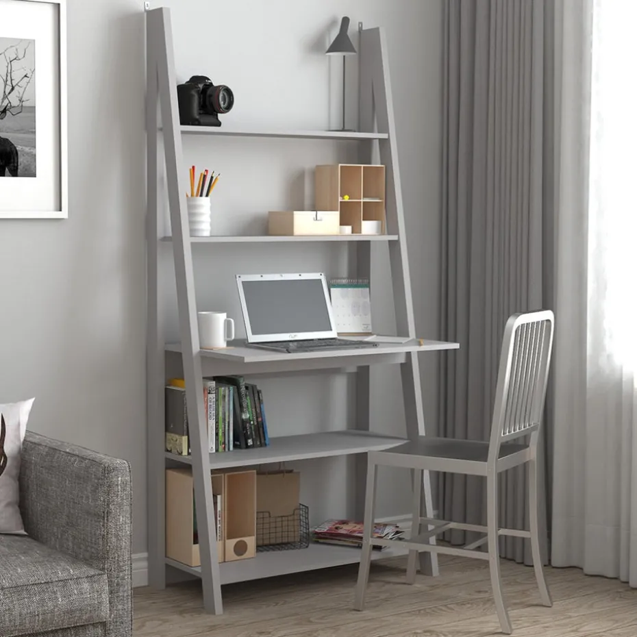LPD Furniture Tiva Ladder Desk Grey (1754x500x840mm)