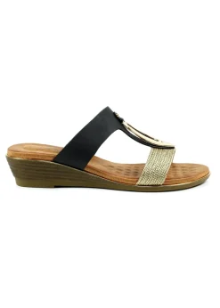 Lunar Black Porto Sandal