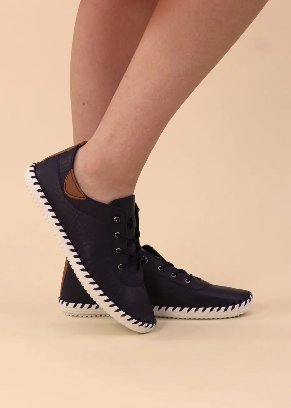 Lunar Blue St Ives Plimsoll