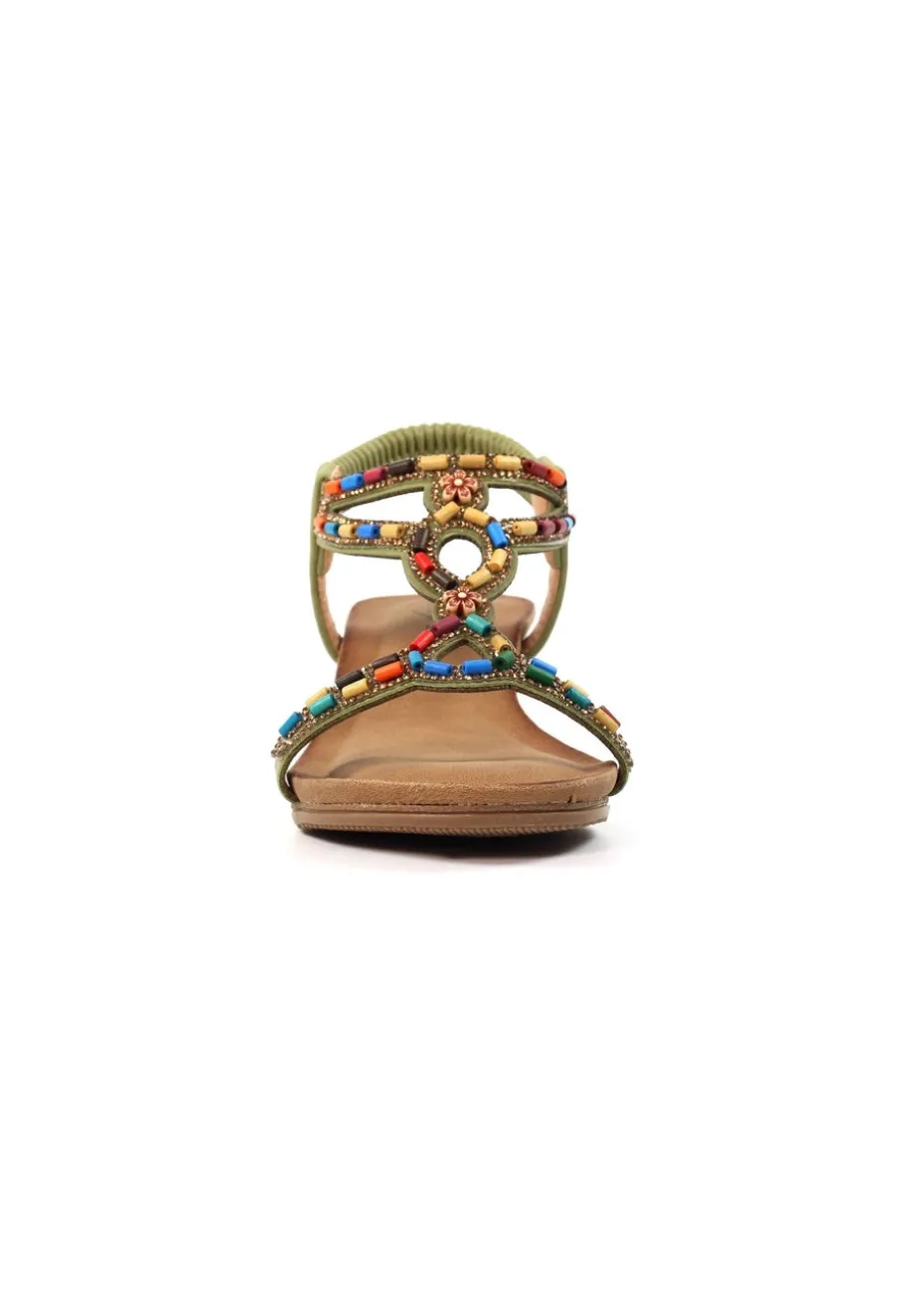 Lunar Khaki Epsom Sandal