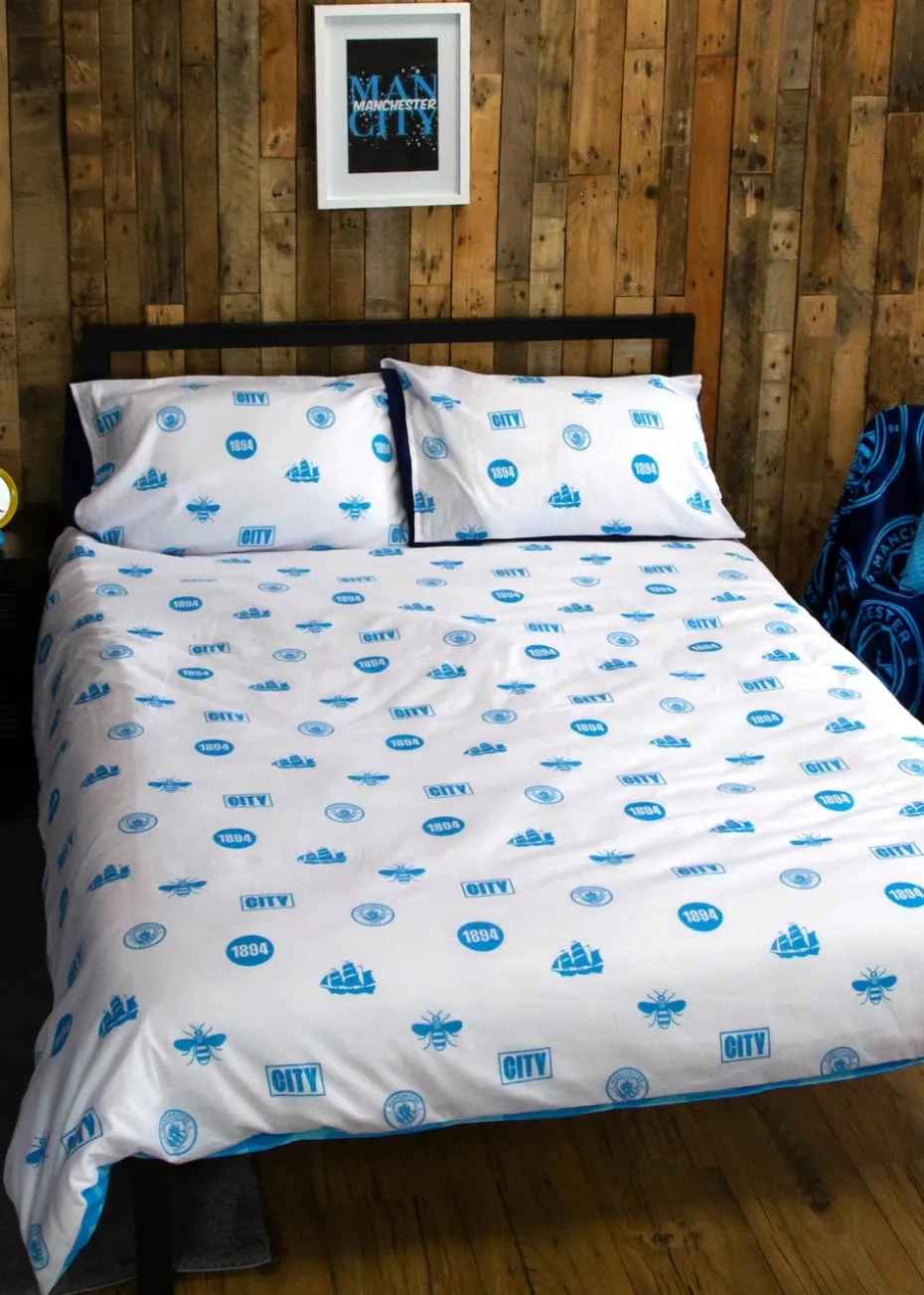 Manchester City FC Reversible Duvet Cover Set