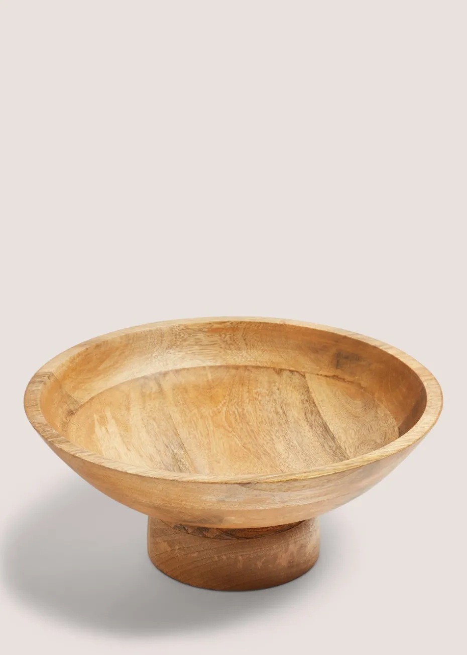 Mango Wood Footed Bowl