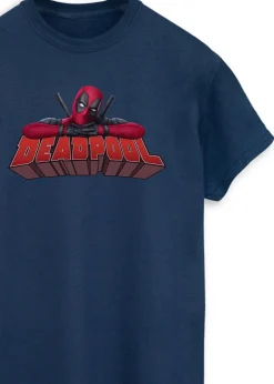 Marvel Deadpool & Wolverine Chill Men Navy T-Shirt