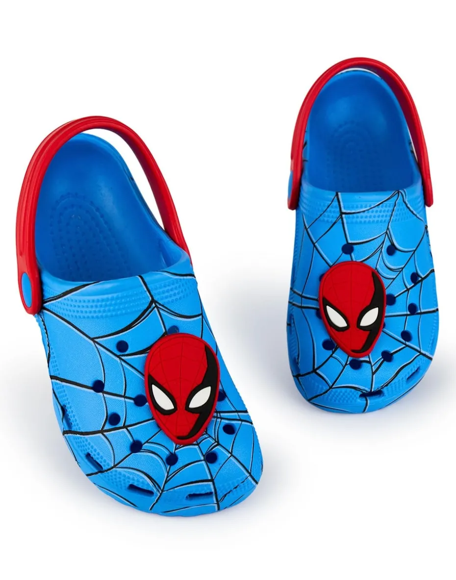 Marvel Spiderman Kids Blue Clogs (Younger 6-12 Older)