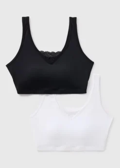 Menopause 2 Pack Black & White Bralettes - M Tick Approved