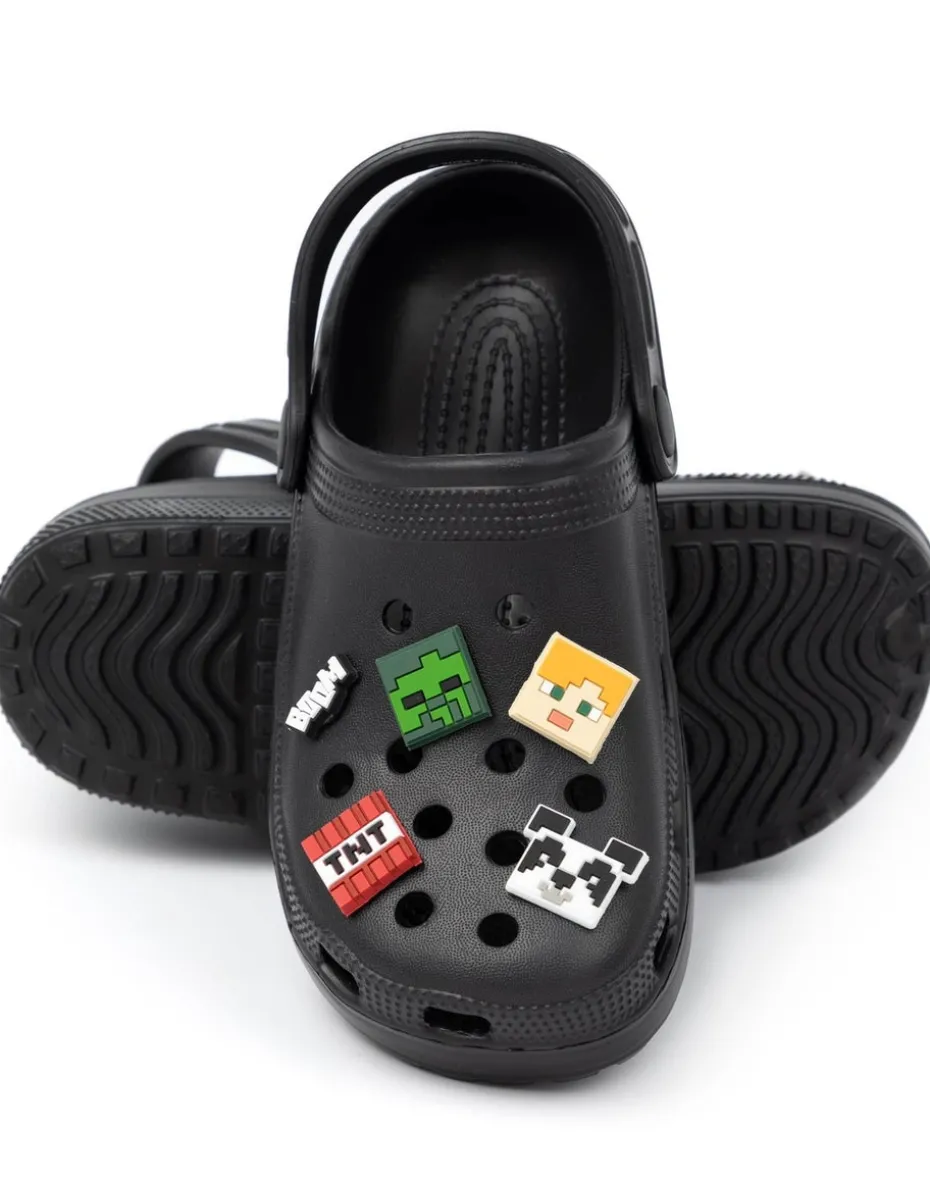 Minecraft Kids Black Character Face Clogs (11 Younger - 4 Older)