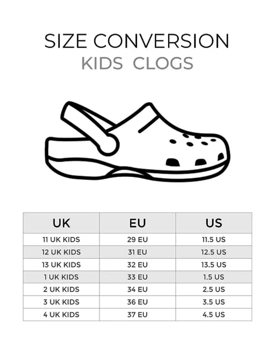 Minecraft Kids Black Character Face Clogs (11 Younger - 4 Older)