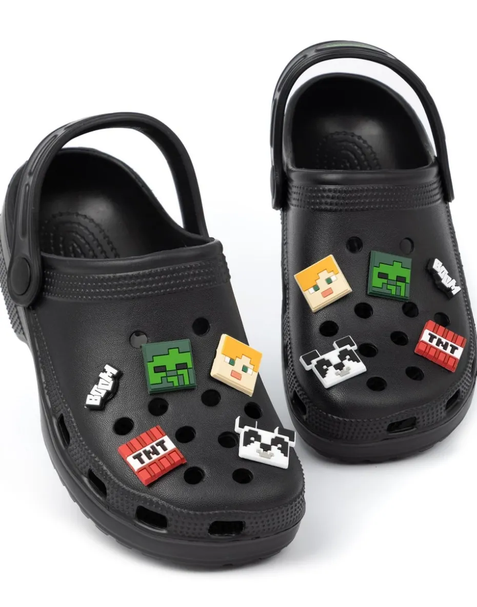 Minecraft Kids Black Character Face Clogs (11 Younger - 4 Older)