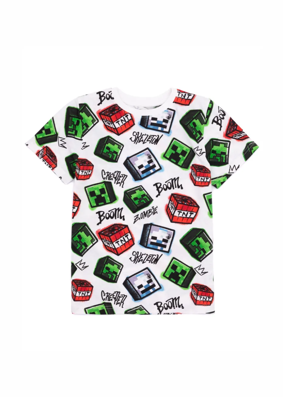 Minecraft Kids Multicoloured Character Pack of 2 T-Shirt (5-14 Years)