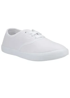 Mirak Kids White Lace-Up Plimsolls / Gym Trainers (Older 3-5)