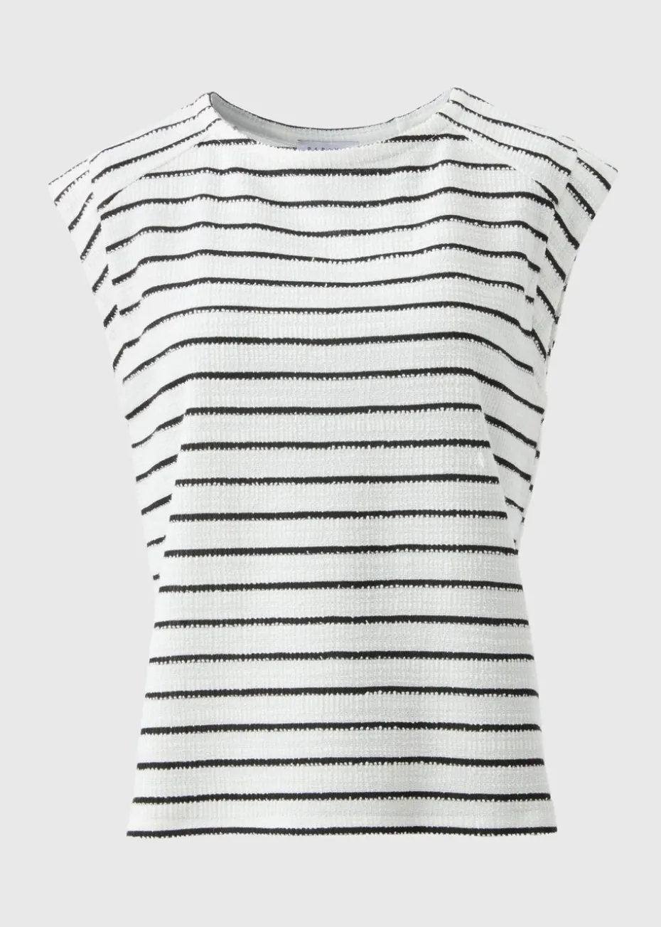 Monochrome Stripe Co Ord Towelling Top