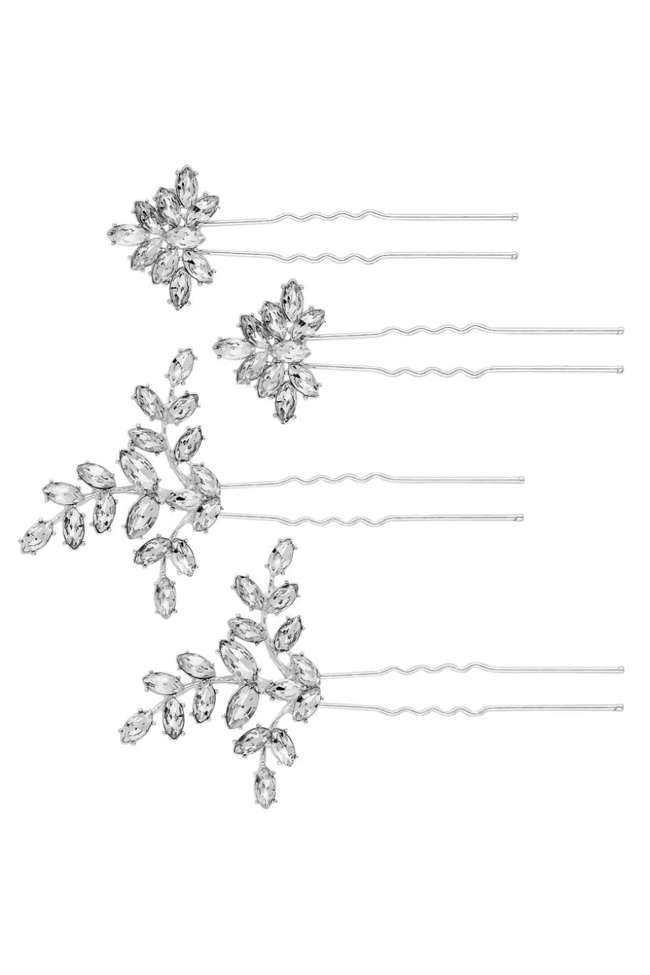 Mood Silver Plated Clear Multipack Pin/Hair Clip