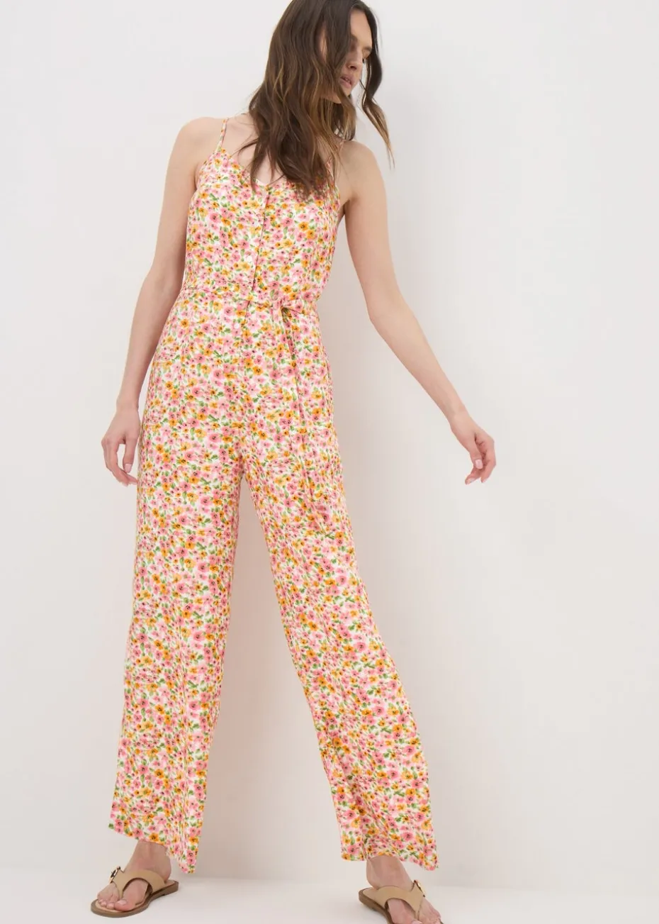 Multicoloured Ditsy Floral Jumpsuit