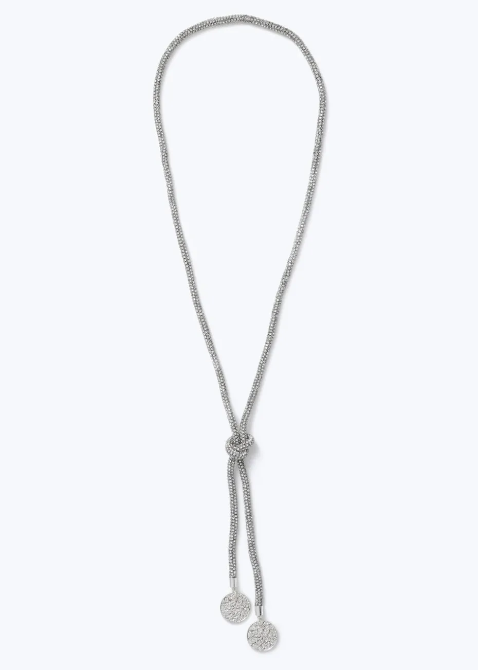 Muse Silver Occasion Pave Disc Lariat