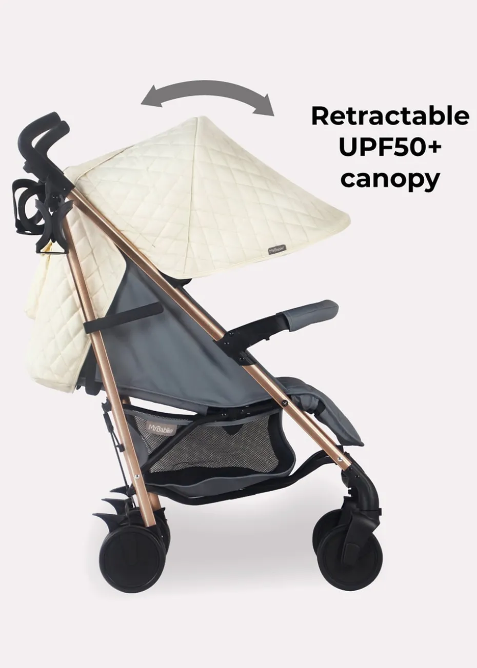 My Babiie Cream Billie Faiers Quilted Lightweight Stroller