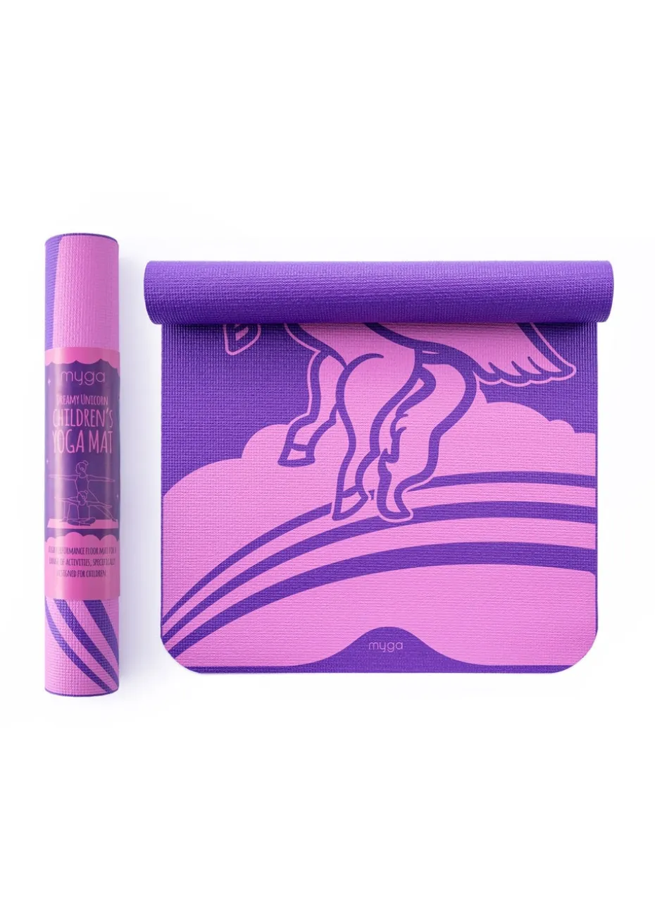 Myga Purple Unicorn Silk Childrens Print Mat