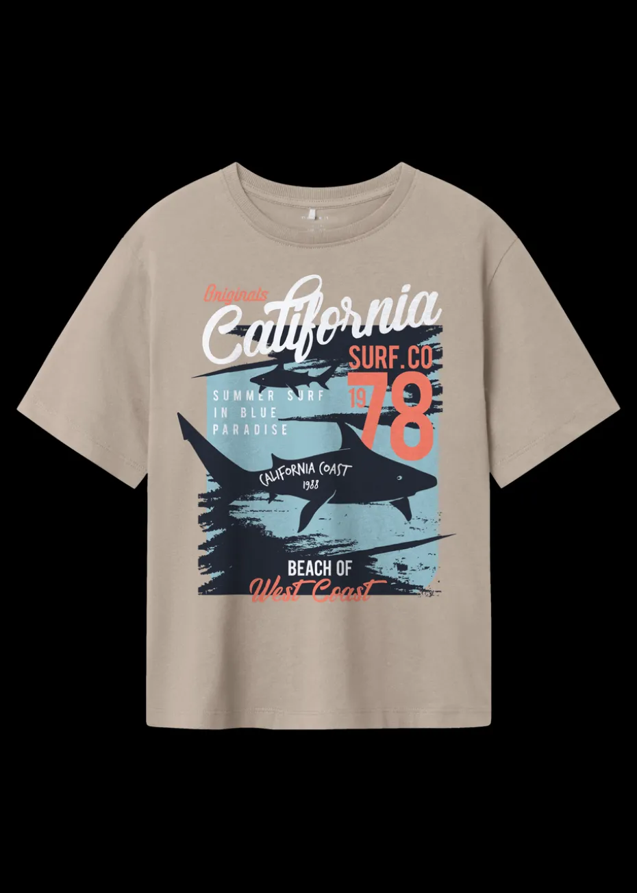 Name It Boys Beige California T-Shirt (6-12yrs)