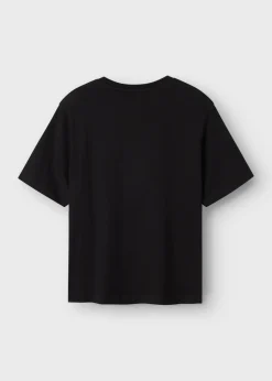 Name It Girls Black Leopard T-Shirt (6-12yrs)