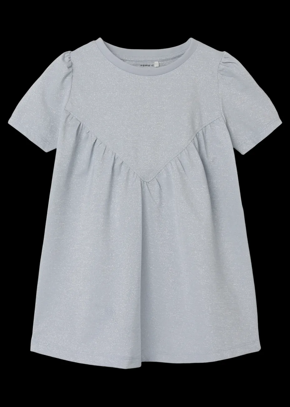 Name It Girls Blue Sparkle Smock Dress (9mths-5yrs)