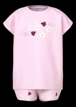 Name It Girls Pink Daisy Top & Short Set (1.5-7yrs)