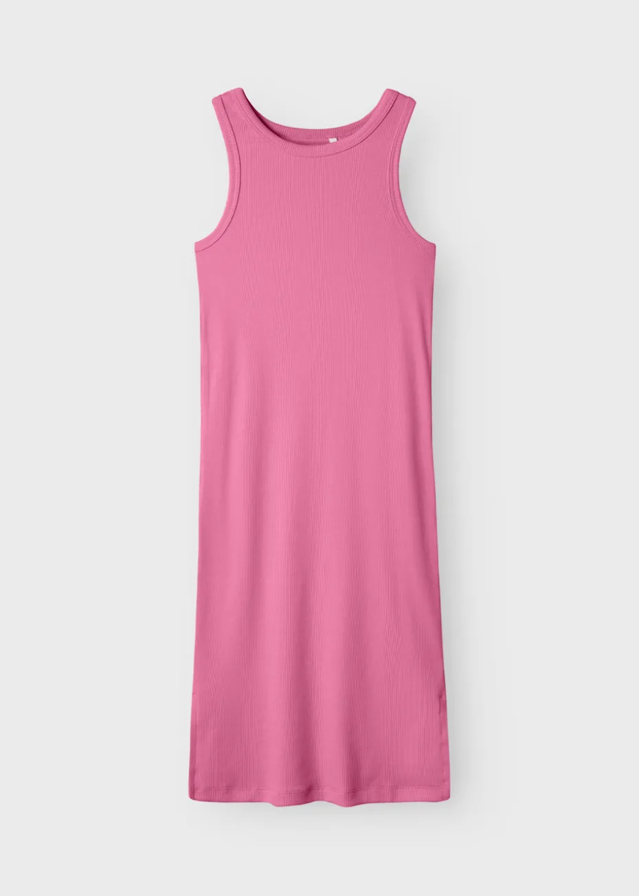 Name It Girls Pink Ribbed Dress (7-12yrs)
