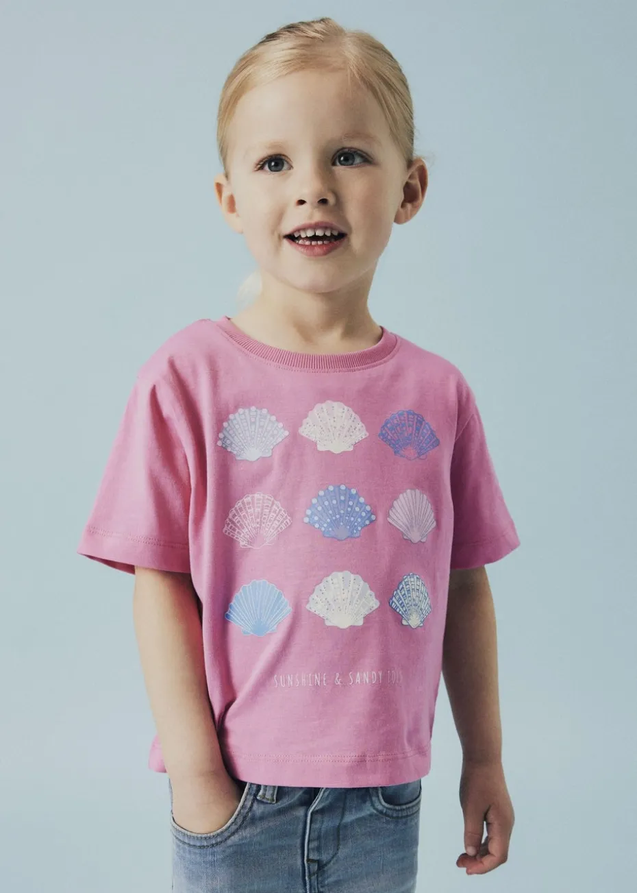 Name It Girls Pink Shell T-Shirt (9mths-5yrs)