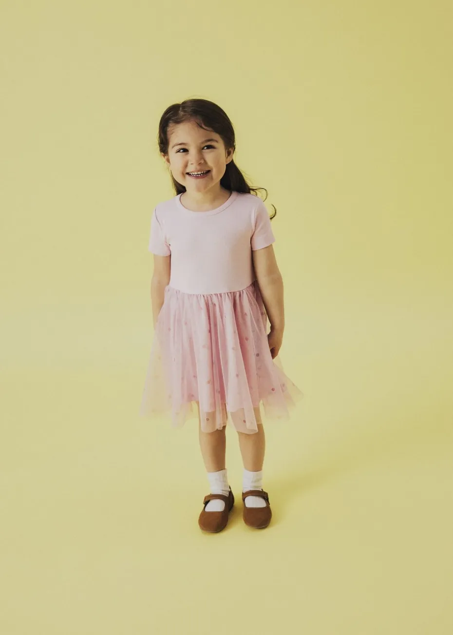 Name It Girls Pink Spot Mesh Tutu Dress (9mths-5yrs)