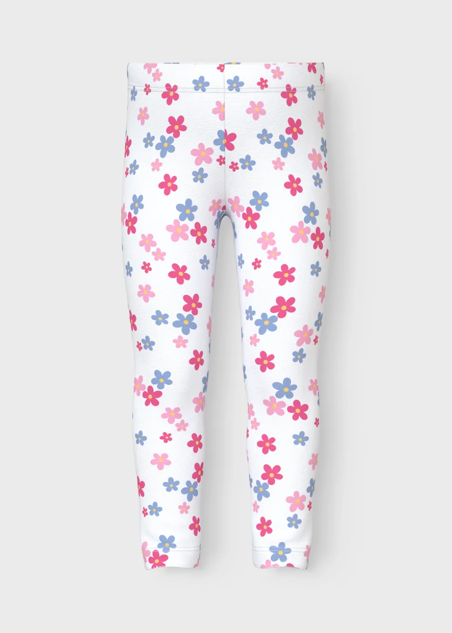 Name It Girls White Floral Leggings (1.5-6yrs)