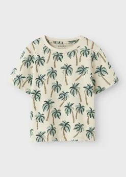 Name It Kids Beige Palm Tree T-Shirt (1.5-6yrs)